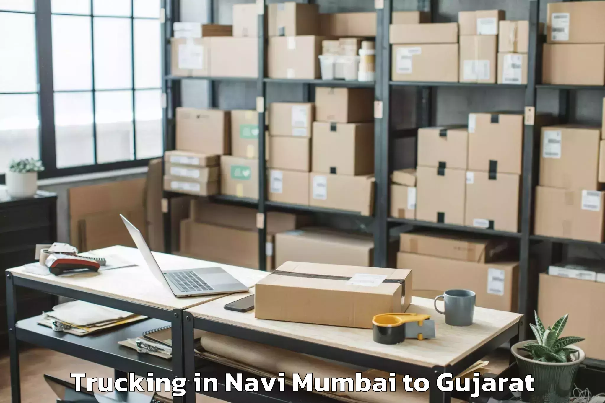 Book Your Navi Mumbai to Bhilad Trucking Today